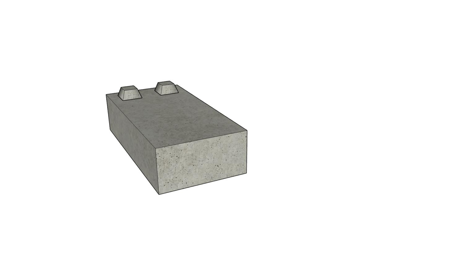 120 x 60 x 60 eckig flach 1er Reihe