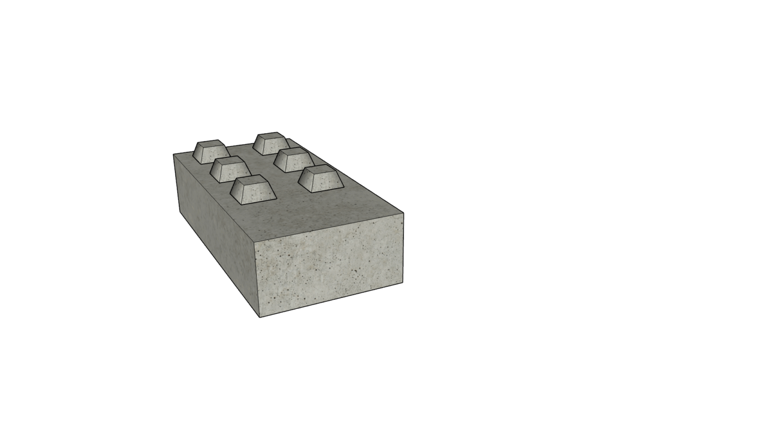 120 x 60 x 60 eckig flach 3er Reihe