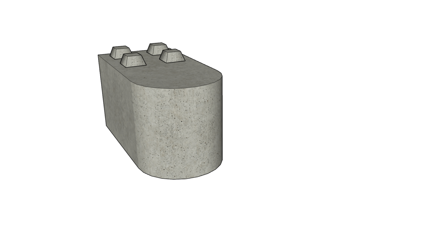 120 x 60 x 60 rund Noppen ohne Kreis