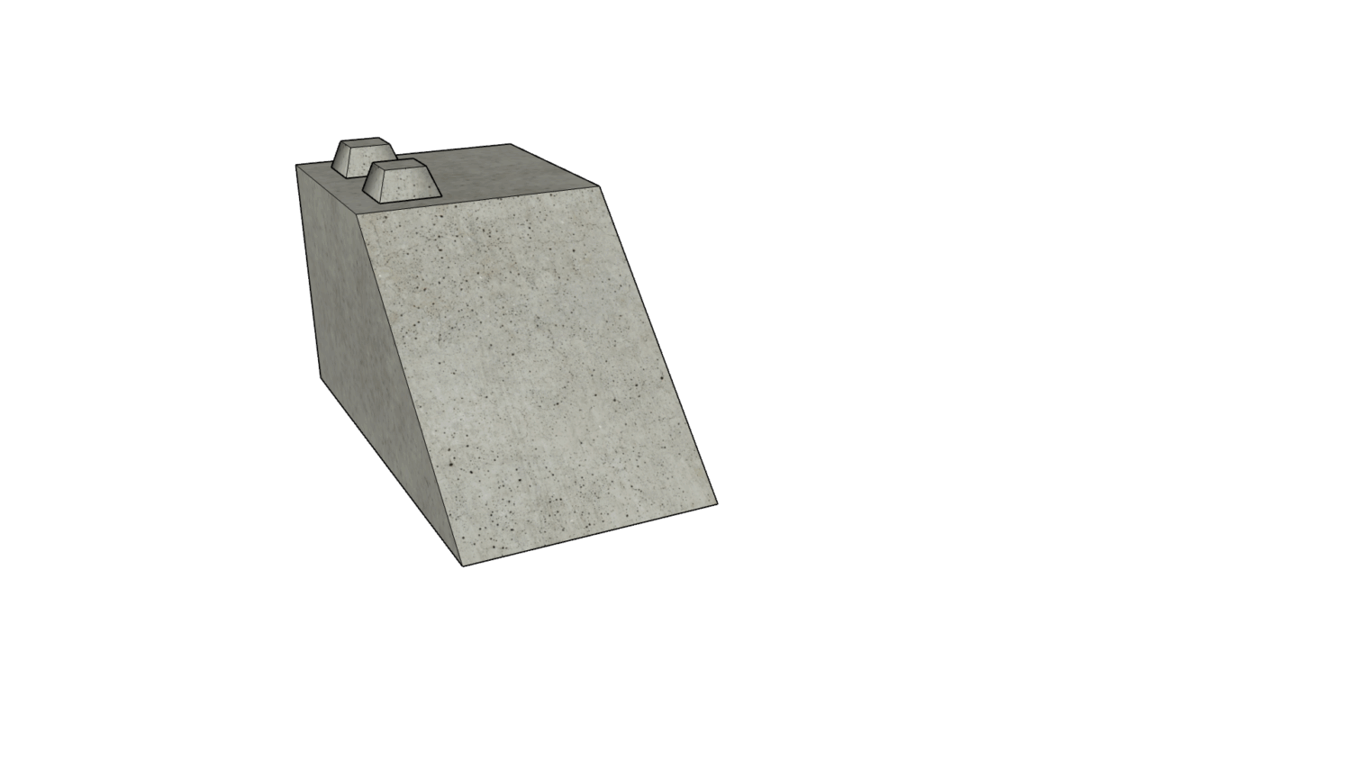 120 x 60 x 60 schräg Noppen links