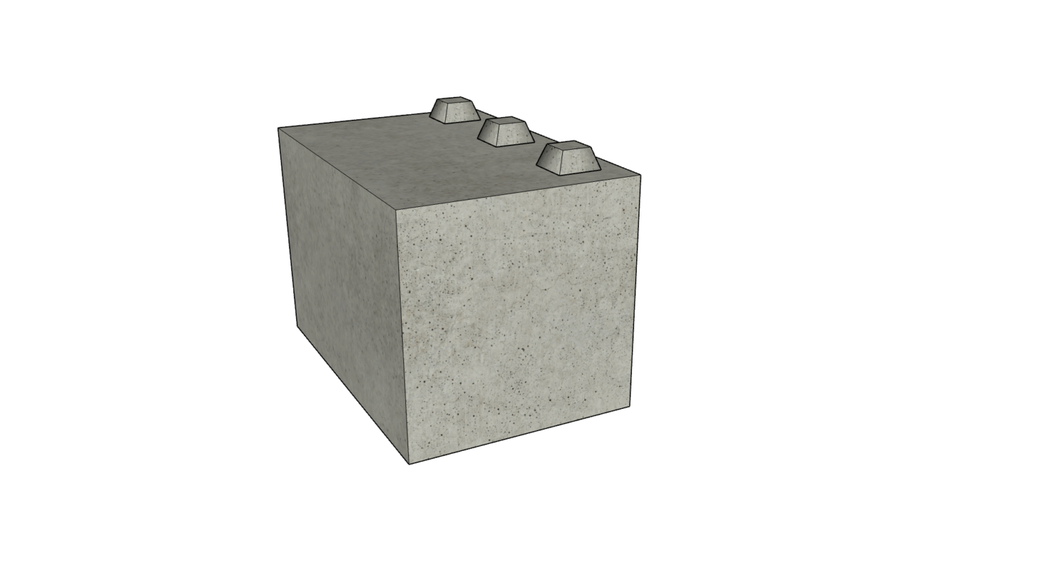 120 x 80 x 80 extra breit Noppen rechts