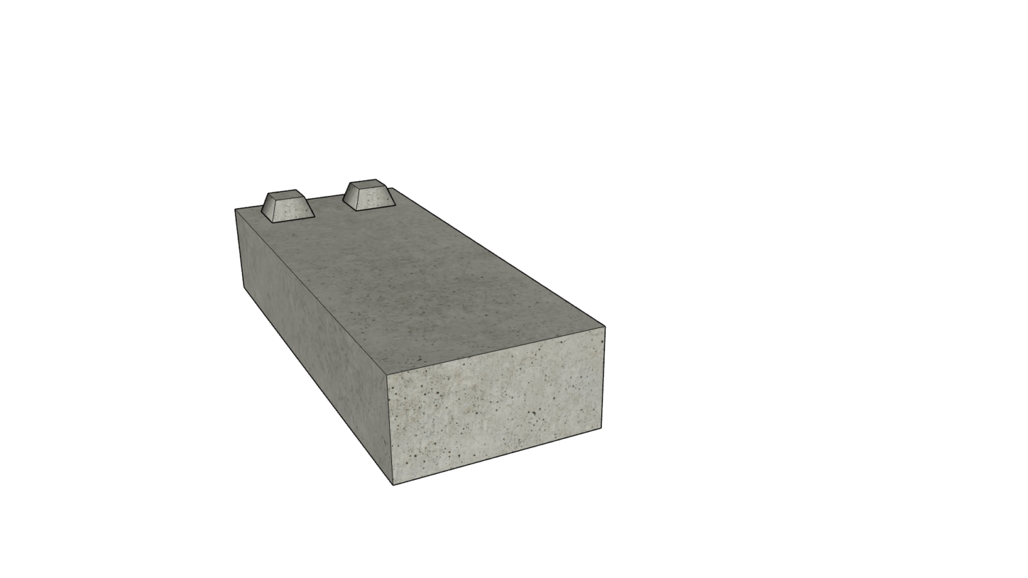 150 x 60 x 60 eckig flach 1er Reihe