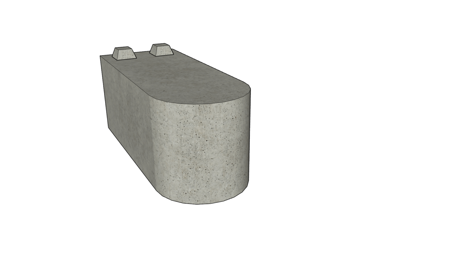 150 x 60 x 60 rund 1er Reihe