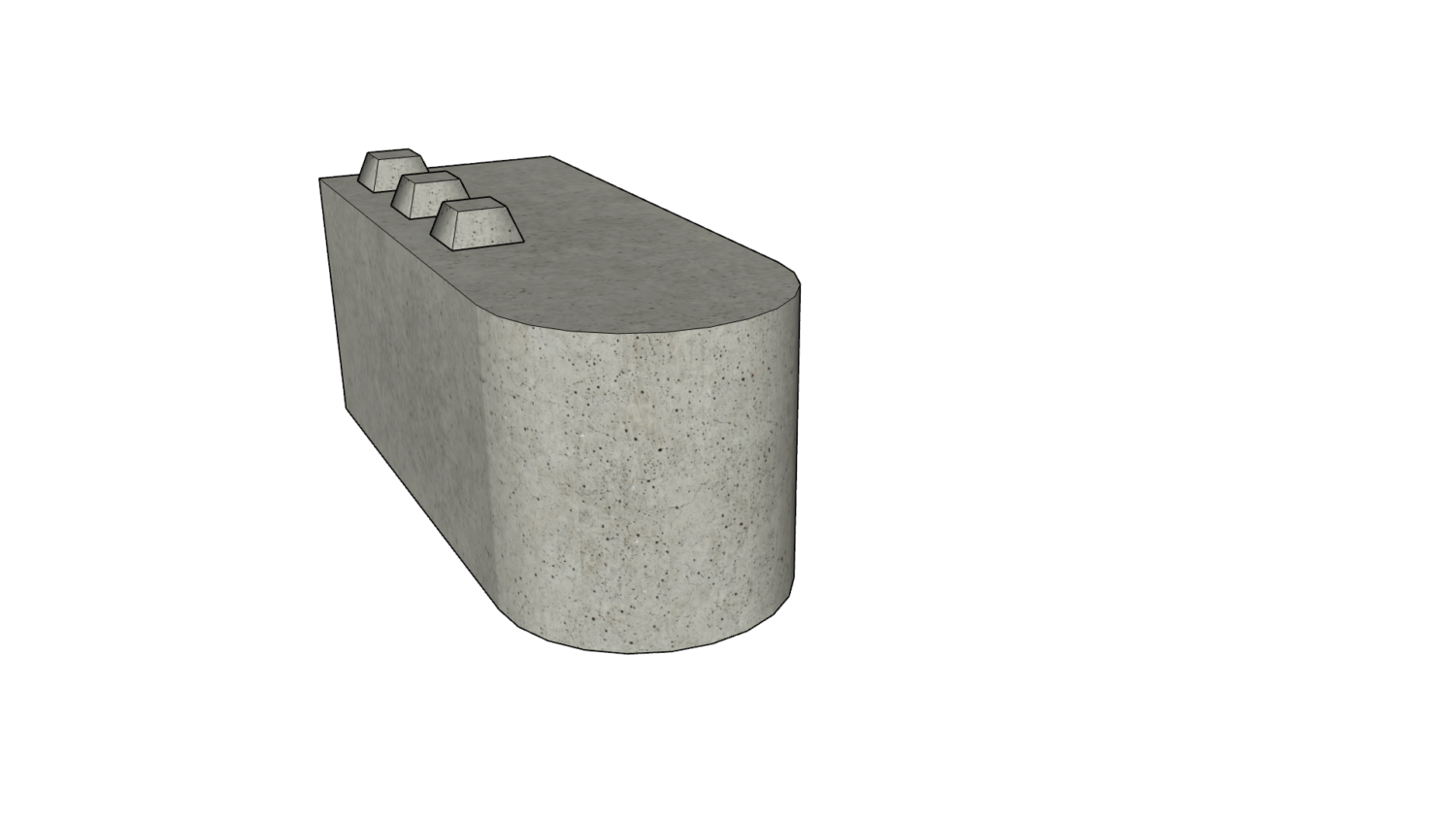 150 x 60 x 60 rund Noppen links ohne Kreis