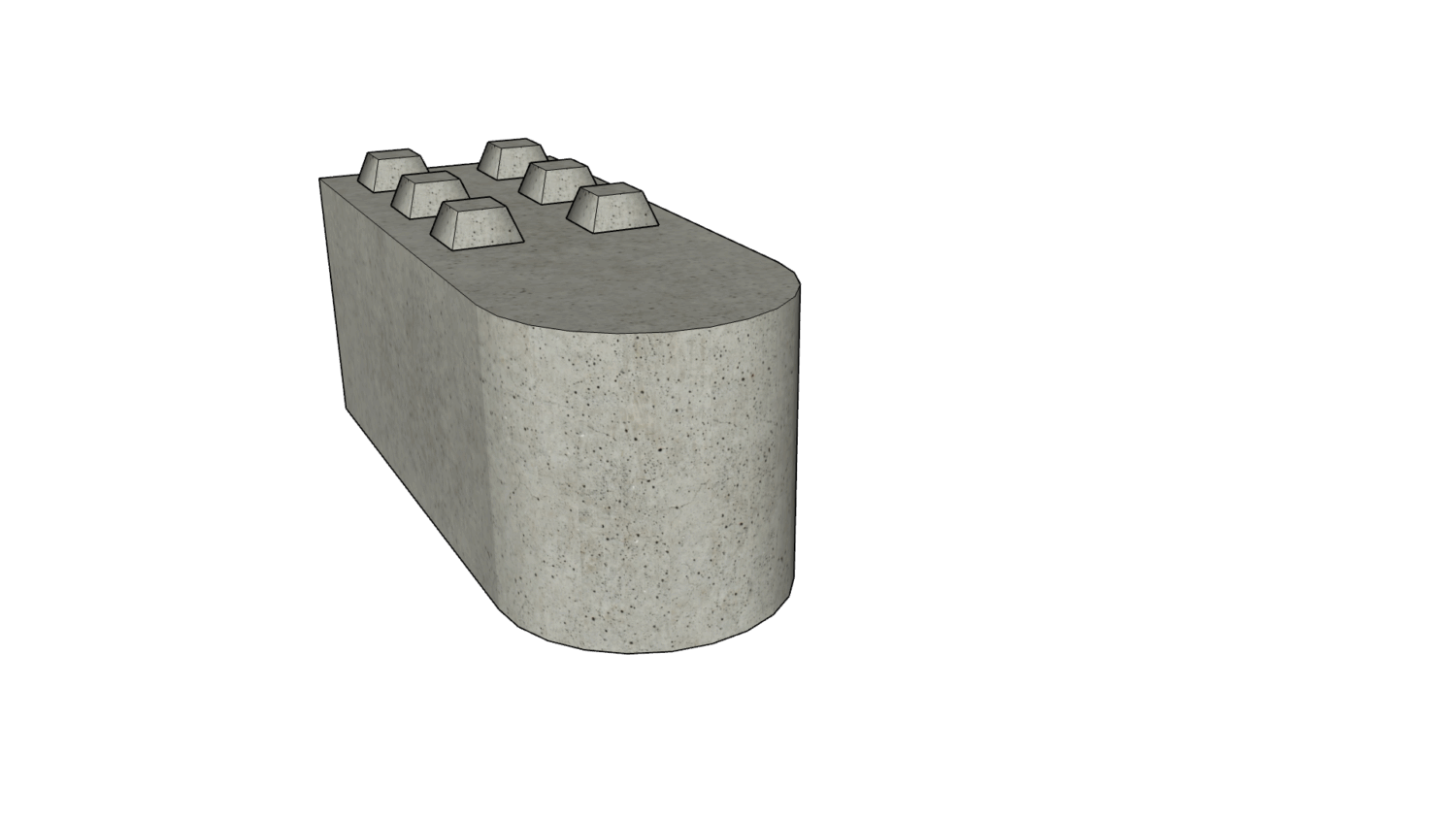 150 x 60 x 60 rund Noppen ohne Kreis