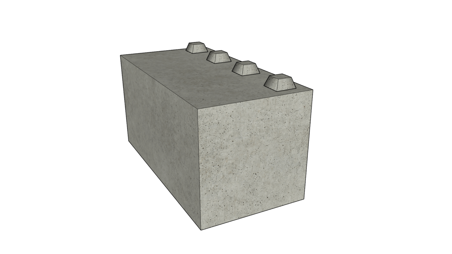 160 x 80 x 80 extra breit Noppen rechts