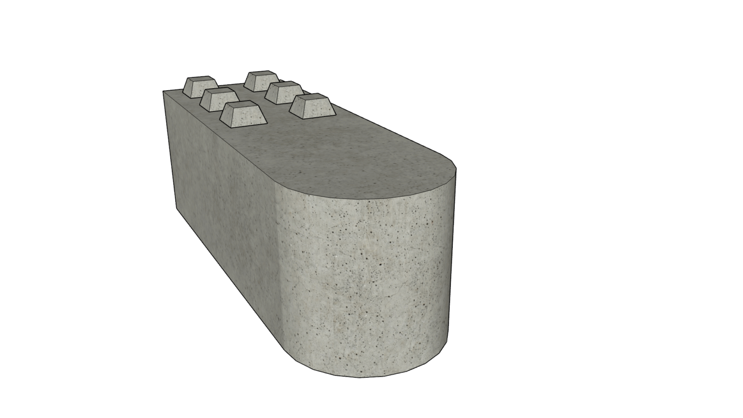 180 x 60 x 60 rund 3er Reihe