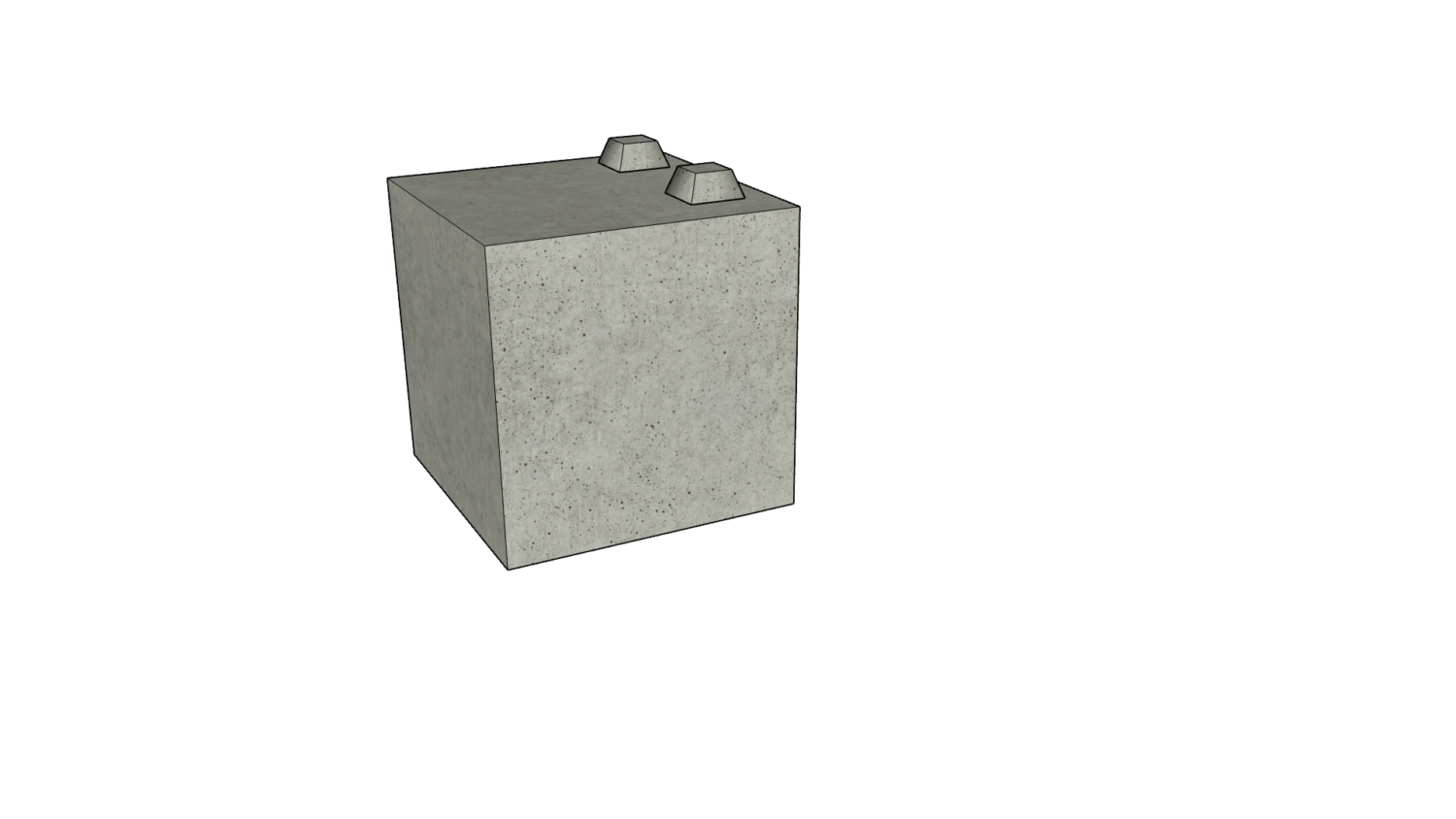 80 x 80 x 80 extra breit Noppen rechts