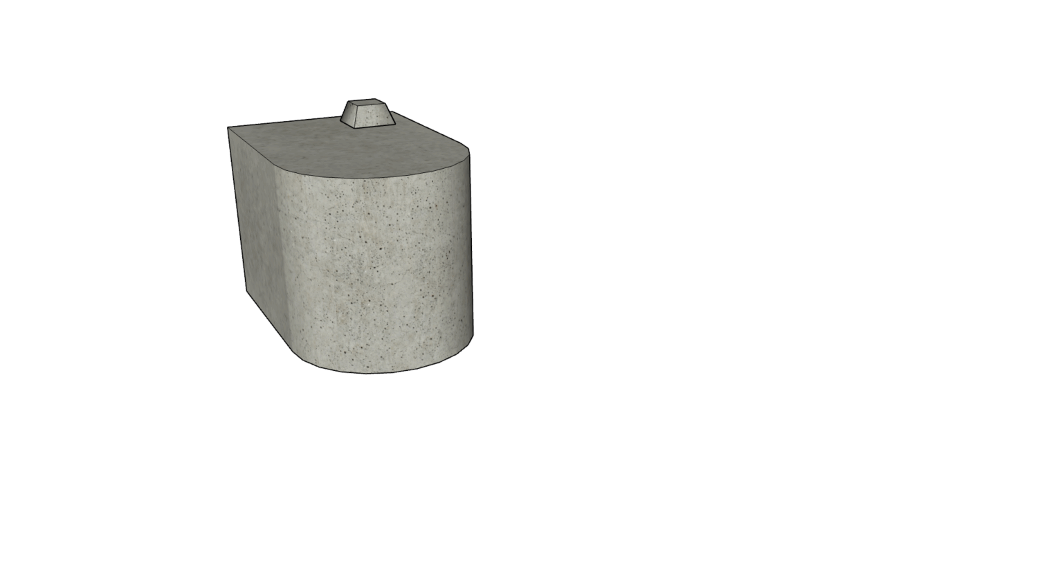 90 x 60 x 60 rund Noppen rechts ohne Kreis